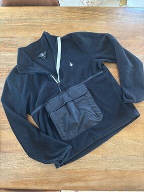 Volcom Black Anorak Half-Zip Fleece Pullover